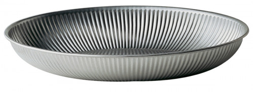 Corbeille ovale gris inox 31x21,5 cm Degrenne