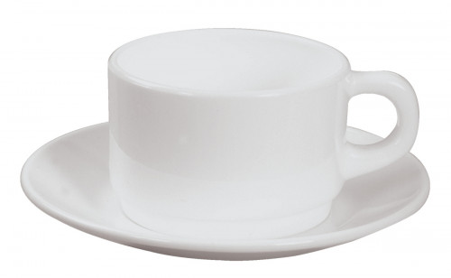 Sous-tasse à déjeuner rond blanc verre opal Ø 16 cm Opal Blanc Arcoroc
