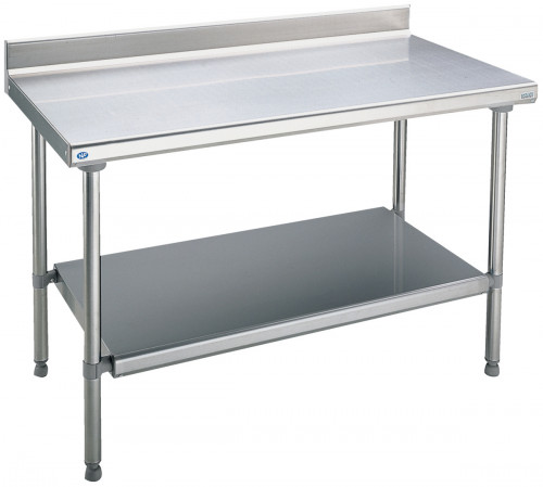 Table avec dosseret inox 100x70x90 cm Avec dosseret Avec étagère Tournus