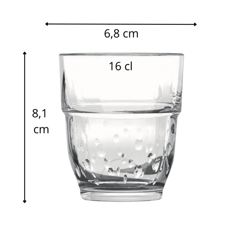 Gobelet verre trempé 16 cl Oxygen Stacky Arcoroc