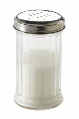 Saupoudreuse à sucre transparent Ø 7,5 cm 13,5 cm Pro.mundi
