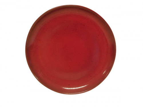 Assiette coupe plate rond rouge grès Ø 24 cm Gres Couleur Pro.mundi