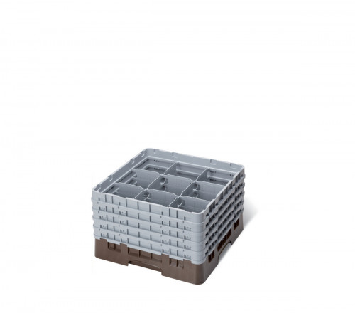 Casier de lavage 9 compartiments 50x50x14,3 cm 14,8 cm 9 cm Camrack Cambro