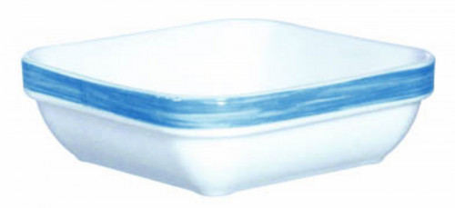 Ravier carré bleu verre opal 11 cm Brush Arcoroc