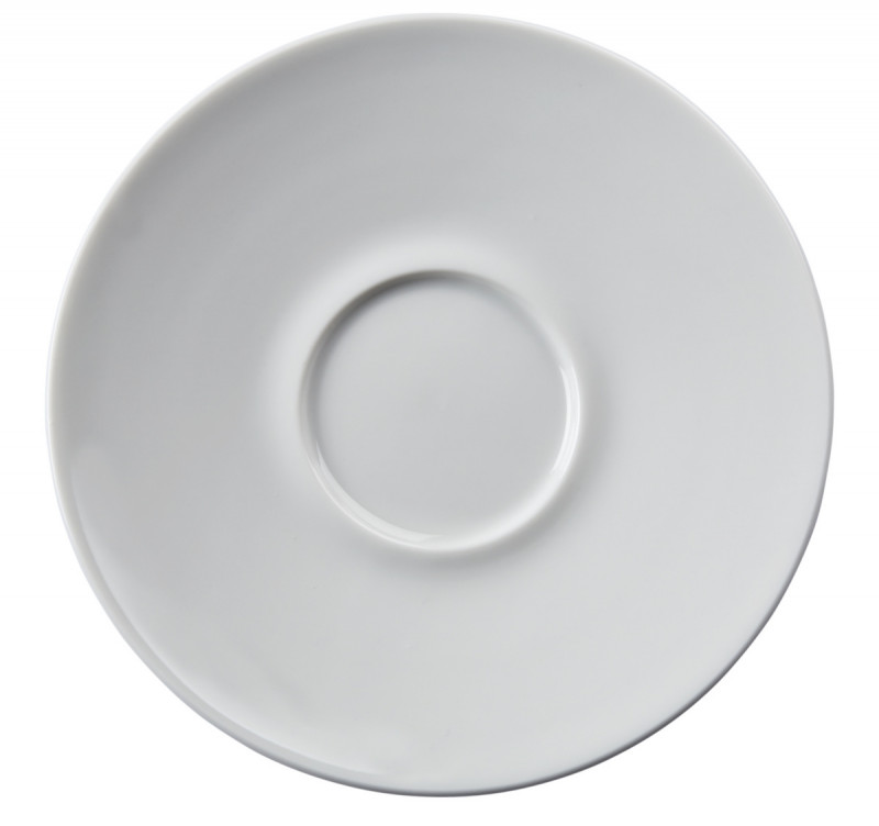 Sous-tasse à thé rond blanc porcelaine Ø 13 cm Slim O Pro.mundi