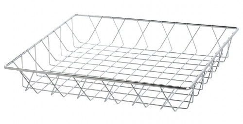 Corbeille rectangulaire gris inox 35,5x30,5x5,5 cm Pro.mundi