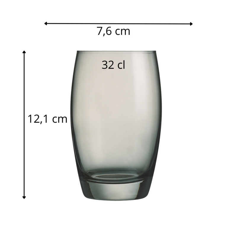 Gobelet forme haute gris verre 32 cl Salto Arcoroc