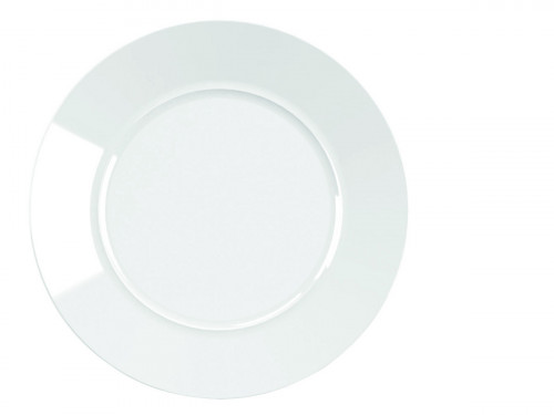 Assiette plate rond blanc porcelaine vitrifiée Ø 31 cm Style Astera