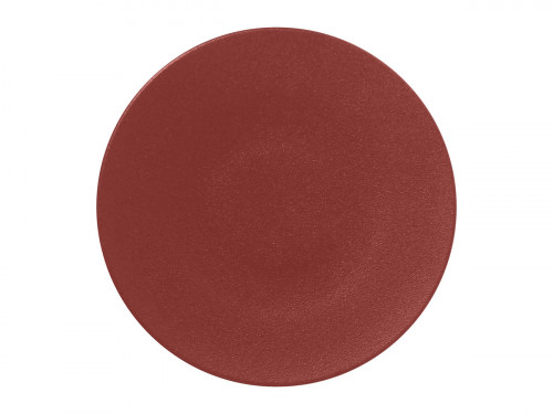 Assiette plate rond rouge magma porcelaine vitrifiée Ø 24 cm Neo Fusion Rak