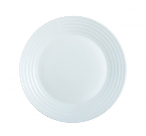 Assiette plate rond blanc verre opal Ø 19 cm Stairo Arcoroc