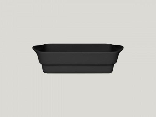 Terrine rectangulaire noir porcelaine vitrifiée 24x10 cm Chefs Fusion Rak