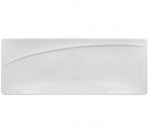 Assiette plate rectangulaire blanc porcelaine vitrifiée 32x12,5 cm Moon Rak