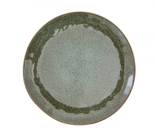 Assiette plate rond vert grès émaillé Ø 20 cm Sky Pro.mundi