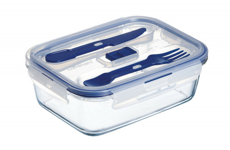 Boîte avec couvercle rectangulaire transparent verre trempé 20,56 cm Pure Box Active Luminarc