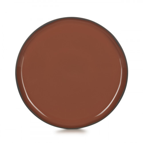Assiette plate rond rouge porcelaine culinaire Ø 26 cm Caractère Revol