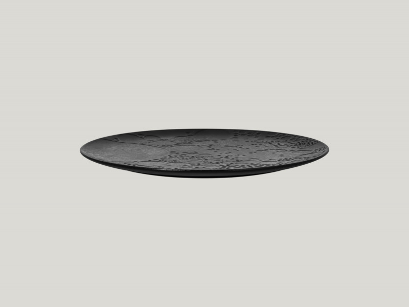 Assiette plate rond noir porcelaine Ø 30 cm Create Rak