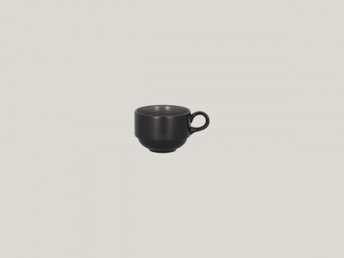 Tasse empilable rond gris porcelaine vitrifiée 23 cl Ø 8,5 cm Trinidad Rak