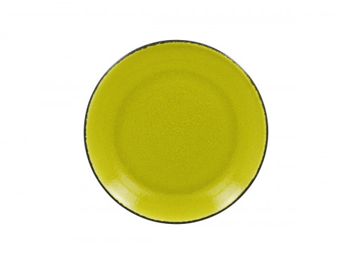 Assiette plate rond vert porcelaine vitrifiée Ø 17,9 cm Fire Rak