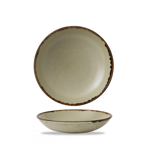 Assiette coupe creuse rond beige porcelaine vitrifiée Ø 24,8 cm Harvest Dudson