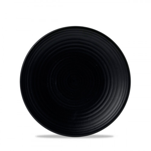 Assiette plate rond noir porcelaine Ø 20,5 cm Evo Dudson