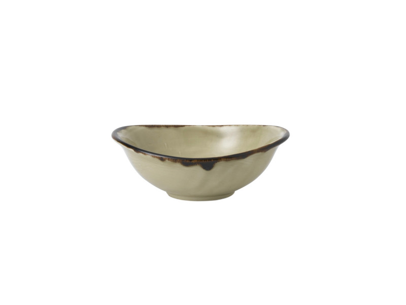 Bol à salade ovale beige porcelaine vitrifiée 19,9 cm Harvest Dudson