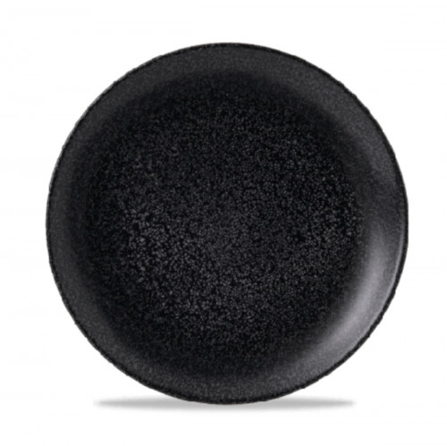 Assiette plate rond noir porcelaine vitrifiée Ø 16,5 cm Evo Origins Dudson