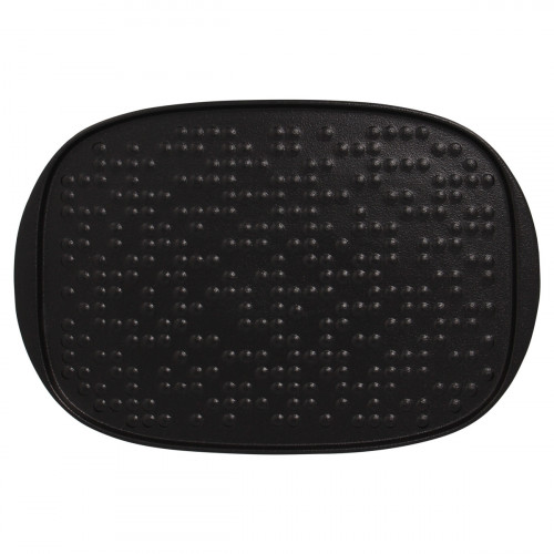 Assiette plate rectangulaire noir porcelaine vitrifiée 33,1x22,2 cm Staged Rak