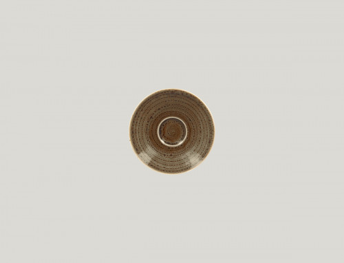 Sous tasse à espresso rond brun porcelaine vitrifiée Ø 12,5 cm Twirl Rak