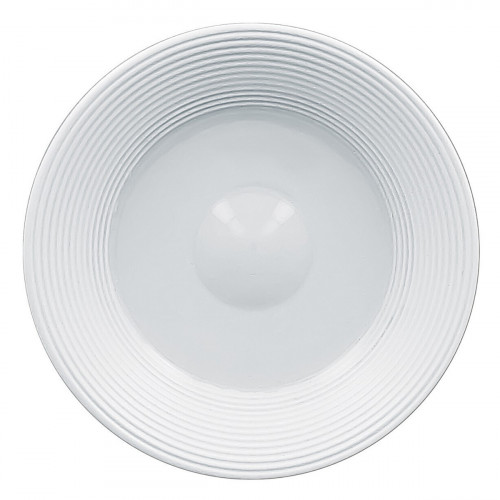 Sous tasse à bouillon rond blanc porcelaine vitrifiée Ø 18,5 cm Evolution Rak