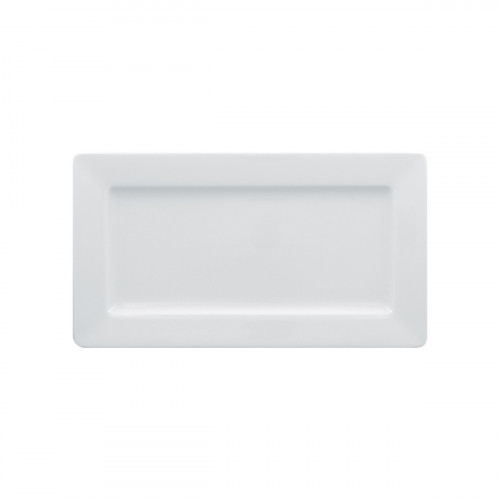 Assiette plate rectangulaire blanc porcelaine vitrifiée 29,4x16,4 cm Access Rak