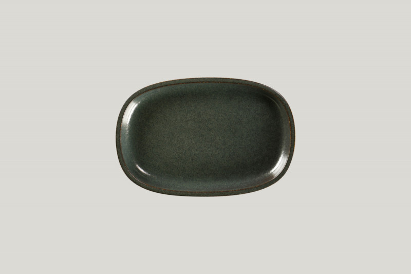 Plat ovale noir porcelaine 22,5 cm Rakstone Ease Rak