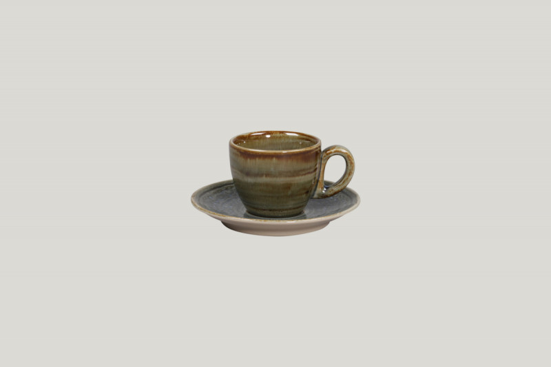 Sous tasse à espresso rond gris porcelaine Ø 12,5 mm Rakstone Spot Rak