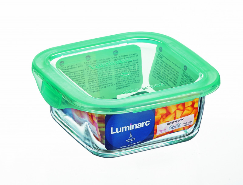 Boîte avec couvercle hermétique transparent verre trempé 17,6 cm Keep'n Box Luminarc