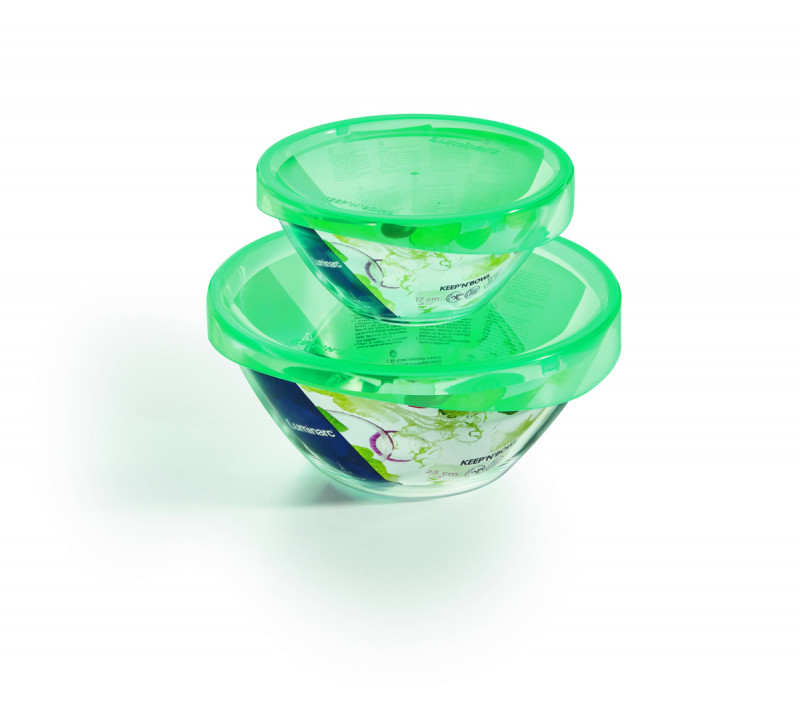 Saladier avec couvercle hermétique rond transparent verre trempé Ø 23 cm Keep'n Box Luminarc