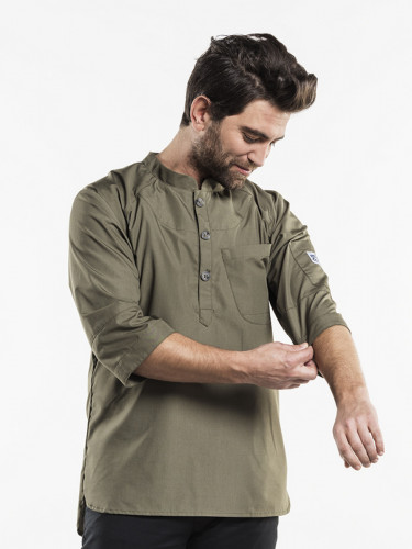 Veste homme manches longues vert XXL Bujutsu Chaud Devant