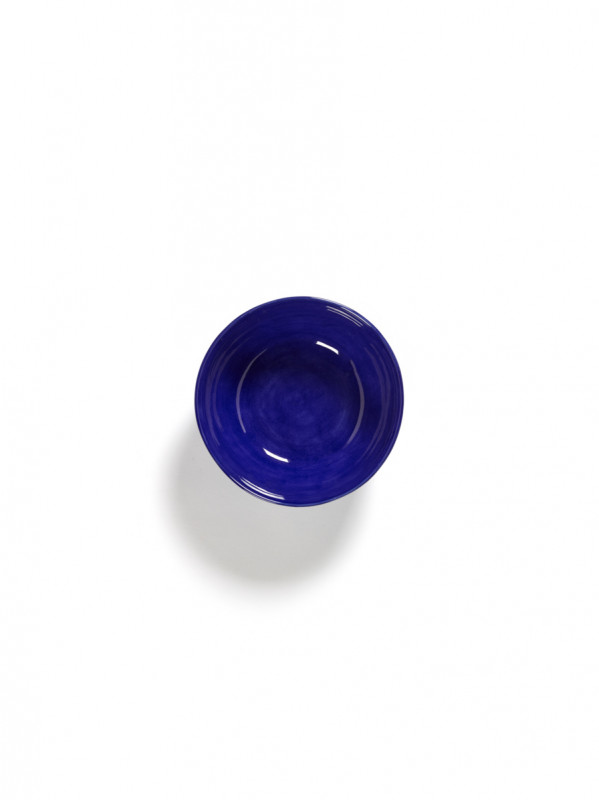 Bol rond lapis lazuli swirl - stripes blancs grès Ø 18 cm Feast By Ottolenghi Serax