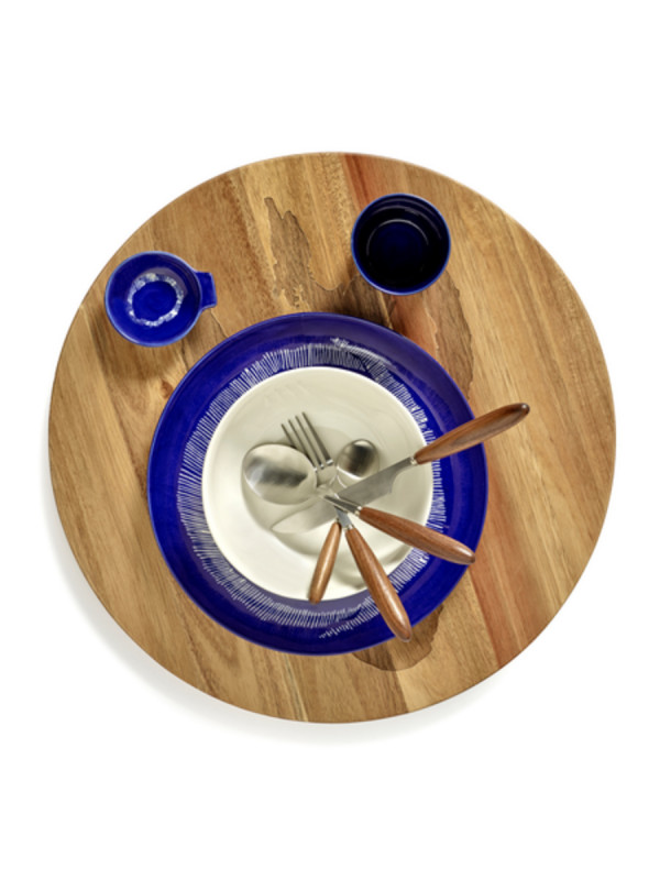 Plateau de présentation rond marron acacia Ø 45 cm Feast By Ottolenghi Serax
