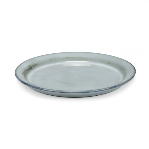 Assiette plate rond bleu grès émaillé Ø 23,5 cm Pure Blue Serax