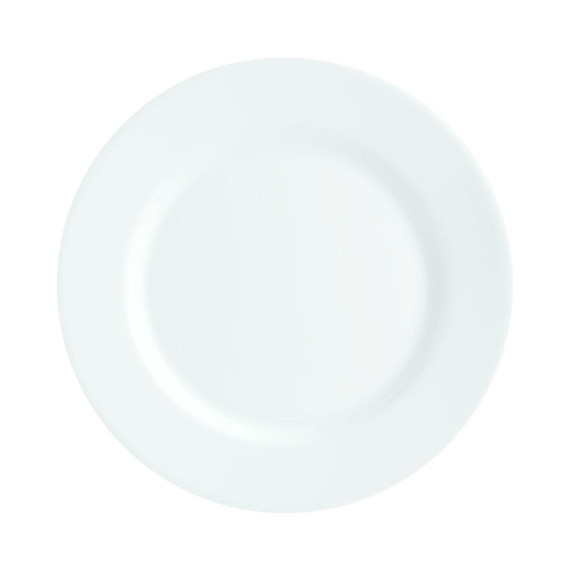 Assiette plate rond blanc verre opal Ø 15,5 cm Nova Aquitania Arcoroc