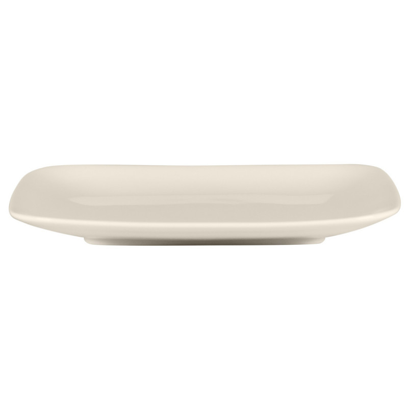 Assiette plate carré ivoire porcelaine bone china 17x17 cm Bravura Rak