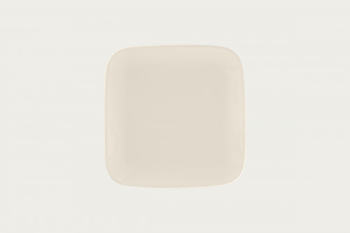 Assiette plate carré blanc porcelaine bone china 21,3x21,3 cm Bravura Rak