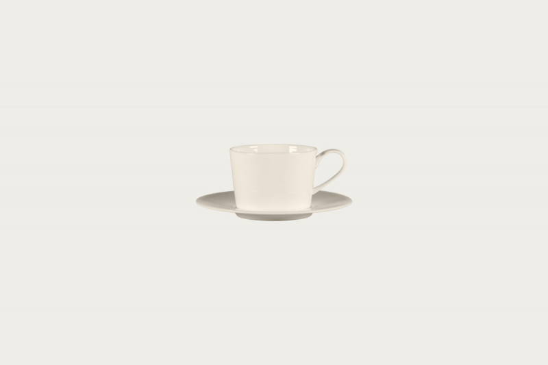 Sous tasse à café / thé rond ivoire porcelaine bone china Ø 14,9 cm Fedra Rak