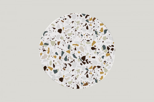 Assiette coupe plate rond multicolore porcelaine Ø 26,5 cm Kerrazzo Rak