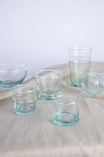 Verrine conique transparent verre recyclé Ø 6,5 cm Lily Pro.mundi