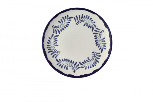 Assiette plate organique Ink porcelaine vitrifiée Ø 29 cm Harvest Mediterranean Dudson