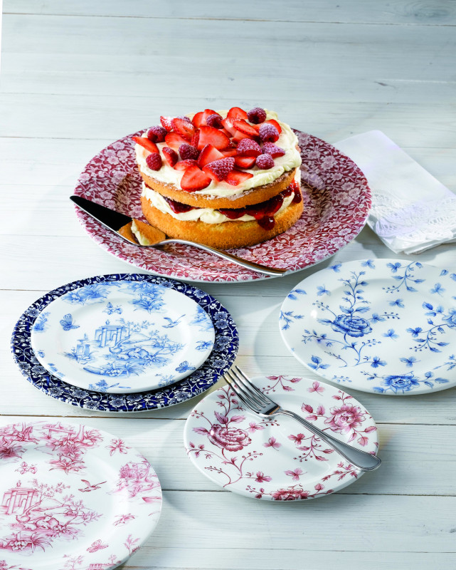 Tasse avec anses rond Georgian Bramble Blue porcelaine 19,8 cl Ø 9 cm Vintage Prints Churchill