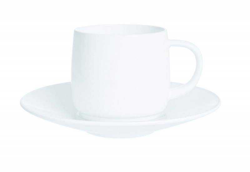 Tasse avec anses rond blanc verre opal 9 cl Ø 7,8 cm Intensity Baril Arcoroc