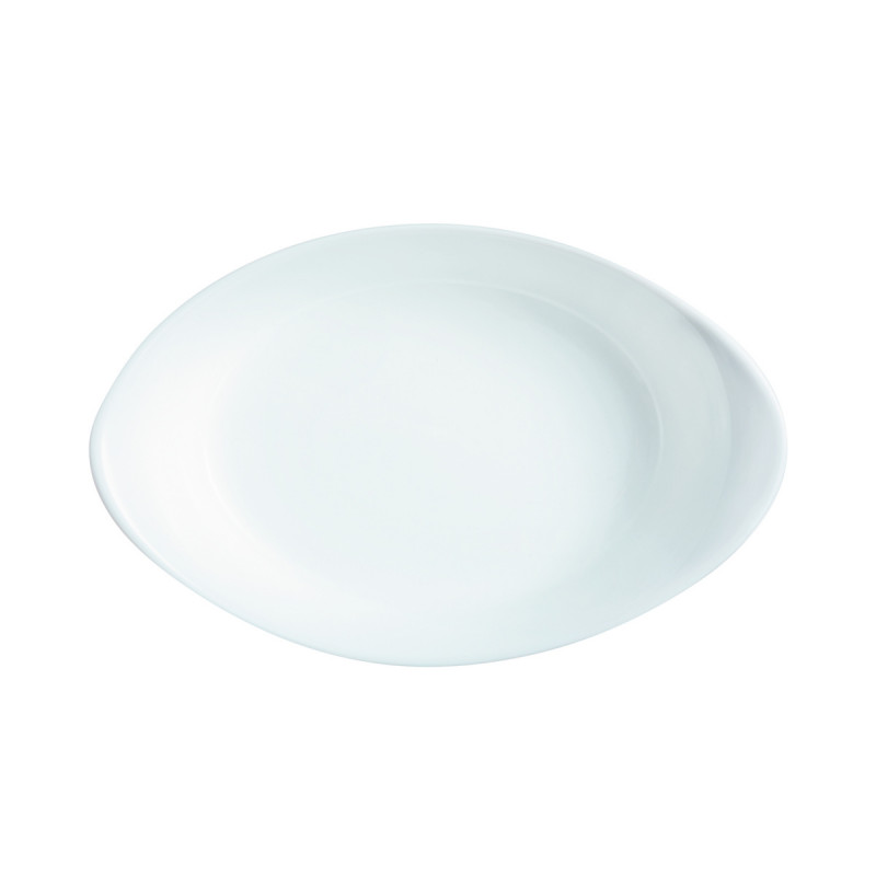 Plat ovale blanc verre opal 25 cm Smart Cuisine Luminarc