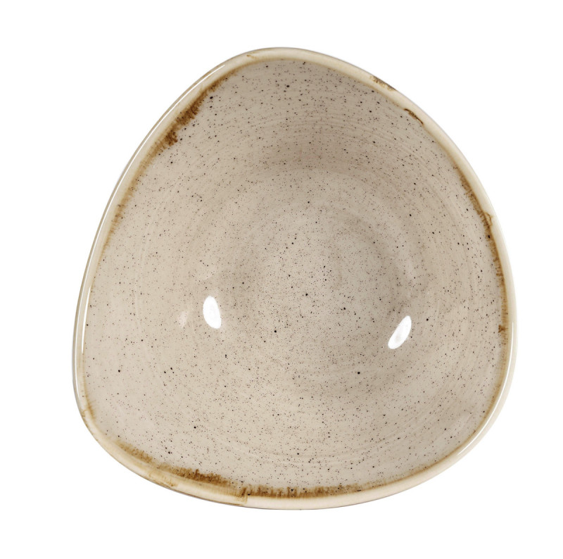 Bol triangulaire Nutmeg Cream porcelaine vitrifiée 18,5 cm Stonecast Churchill