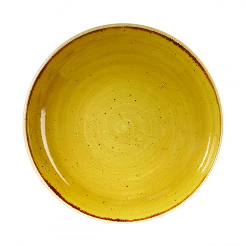 Assiette creuse rond Mustard porcelaine vitrifiée Ø 18,2 cm Stonecast Churchill